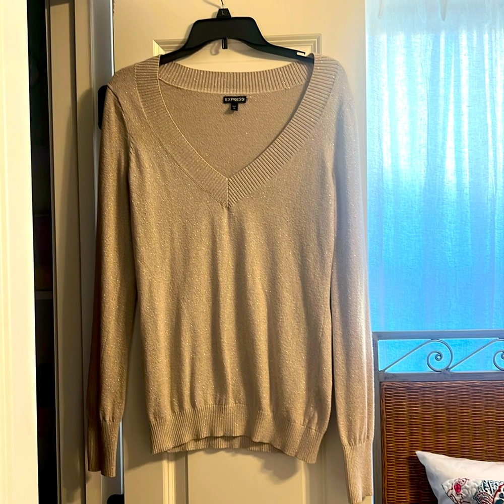 **2/$40** Beautiful off white glitter sweater